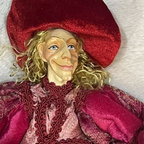 Katherines Collection Vintage Jester Holiday Harlequin Pose able Doll - Picture 3 of 4
